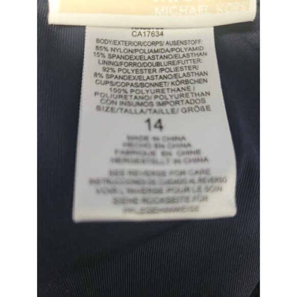 MICHAEL Kors Halter One Piece Swimsuit - Chain Border. Size 14. - Picture 4 of 4